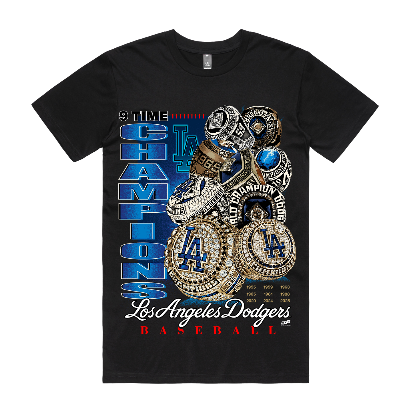 DODGERS 9 RINGS MEGA PRINT