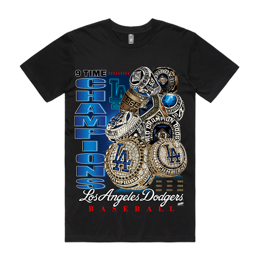 DODGERS 9 RINGS MEGA PRINT